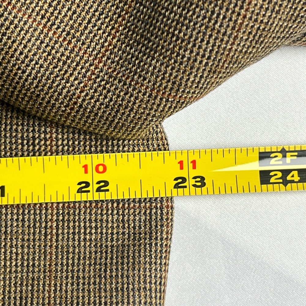 Burberry London Mens Wool Blend Tweed Blazer Jacket Brown Classic Fit 46R - Picture 4 of 9